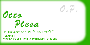 otto plesa business card